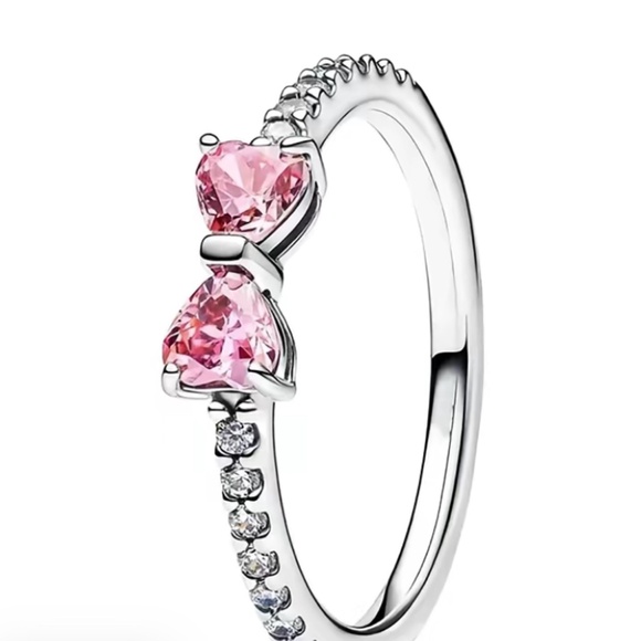 ‘Pandora ’s Box' Pink Bow Ring - Picture 1 of 3